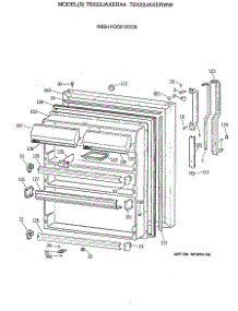 02 - Fresh Food Door parts for Ge Refrigerator TBX22JAXERAA from AppliancePartsPros.com
