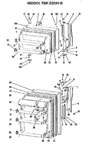 Doors parts for Ge Refrigerator TBX23DHB from AppliancePartsPros.com