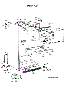 03 - Cabinet Parts parts for Ge Refrigerator TBX22JASMRWH from AppliancePartsPros.com