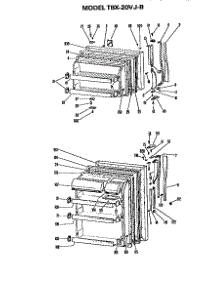 Doors parts for Ge Refrigerator TBX20VJB from AppliancePartsPros.com