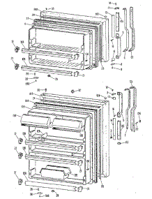 Doors parts for Ge Refrigerator TBX24NLF from AppliancePartsPros.com