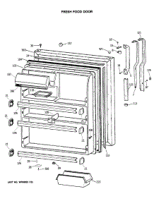 02 - Fresh Food Door parts for Ge Refrigerator TBX24JISKRWH from AppliancePartsPros.com
