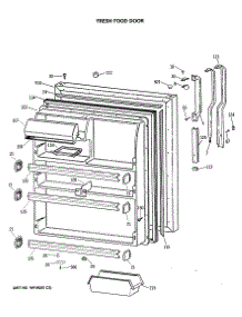 02 - Fresh Food Door parts for Ge Refrigerator TBX21MASRRWH from AppliancePartsPros.com