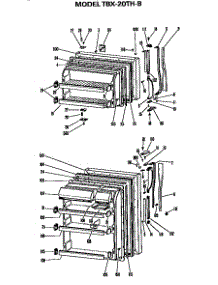 Doors parts for Ge Refrigerator TBX20THB from AppliancePartsPros.com