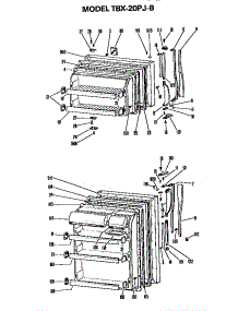 Doors parts for Ge Refrigerator TBX20PJB from AppliancePartsPros.com