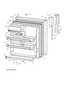 02 - Fresh Food Door parts for Ge Refrigerator TBX21MAXFRWW from AppliancePartsPros.com