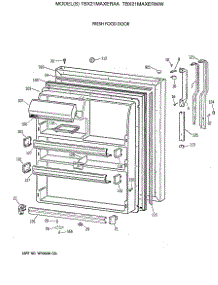 02 - Fresh Food Door parts for Ge Refrigerator TBX21MAXERWW from AppliancePartsPros.com