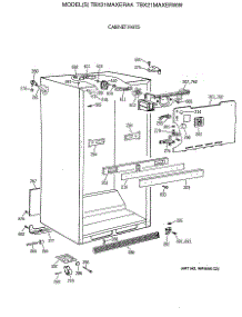 03 - Cabinet Parts parts for Ge Refrigerator TBX21MAXERWW from AppliancePartsPros.com