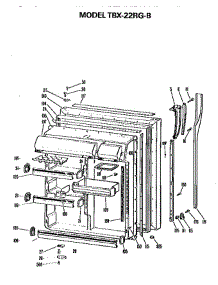 Fresh Food Door parts for Ge Refrigerator TBX22RGB from AppliancePartsPros.com
