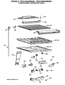 05 - Compartment Separator Parts parts for Ge Refrigerator TBX21MASRRAD from AppliancePartsPros.com