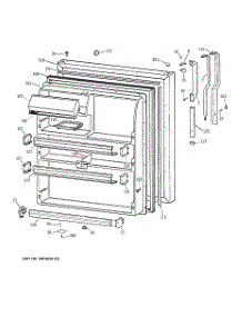 02 - Fresh Food Door parts for Ge Refrigerator TBX21MAZBRWW from AppliancePartsPros.com