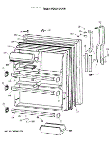 02 - Fresh Food Door parts for Ge Refrigerator TBX24JISHRWH from AppliancePartsPros.com