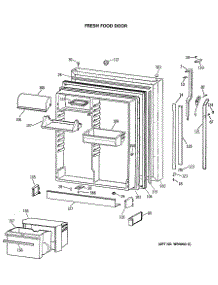 02 - Fresh Food Door parts for Ge Refrigerator TBX22PASNRWW from AppliancePartsPros.com