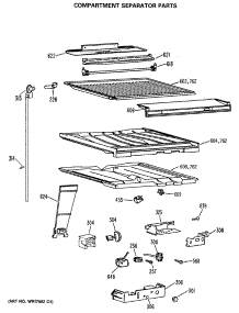 05 - Compartment Separator Parts parts for Ge Refrigerator TBX22PASNRWW from AppliancePartsPros.com