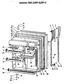 Fresh Food Door parts for Ge Refrigerator TBX22RFB from AppliancePartsPros.com