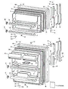 Doors parts for Ge Refrigerator TBX21KMR from AppliancePartsPros.com
