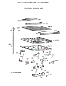 05 - Compartment Separator Parts parts for Ge Refrigerator TBX22JAXERWW from AppliancePartsPros.com