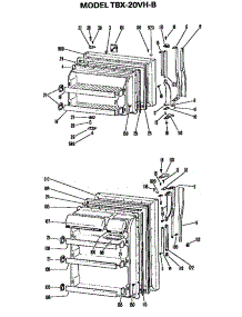 Doors parts for Ge Refrigerator TBX20VHB from AppliancePartsPros.com