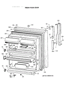 02 - Fresh Food Door parts for Ge Refrigerator TBX19JATMRAD from AppliancePartsPros.com