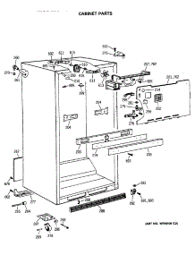 03 - Cabinet Parts parts for Ge Refrigerator TBX19JATMRAD from AppliancePartsPros.com