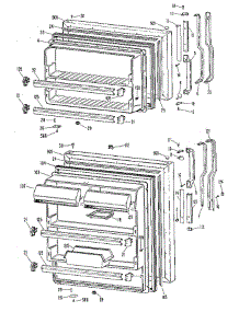 Doors parts for Ge Refrigerator TBX21KKC from AppliancePartsPros.com