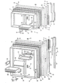 Doors parts for Ge Refrigerator TBX19ZKE from AppliancePartsPros.com