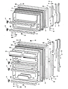 Doors parts for Ge Refrigerator TBX18ZLG from AppliancePartsPros.com