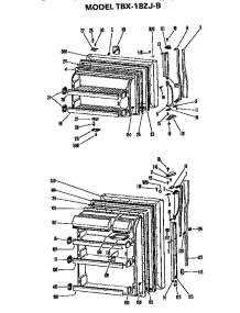 Doors parts for Ge Refrigerator TBX18ZJB from AppliancePartsPros.com