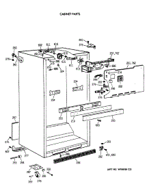 03 - Cabinet Parts parts for Ge Refrigerator TBX21JATCRWW from AppliancePartsPros.com