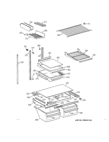 04 - Shelf Parts parts for Ge Refrigerator TBX21DAXSRWW from AppliancePartsPros.com