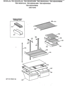 04 - Shelf Parts parts for Ge Refrigerator TBX18SAXHRAA from AppliancePartsPros.com