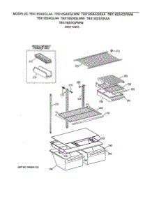04 - Shelf Parts parts for Ge Refrigerator TBX18SAXGLWW from AppliancePartsPros.com