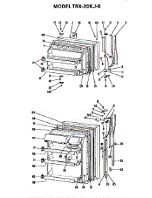 Doors parts for Ge Refrigerator TBX20KJB from AppliancePartsPros.com