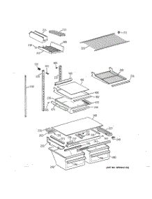 04 - Shelf Parts parts for Ge Refrigerator TBX21DAXJRWW from AppliancePartsPros.com