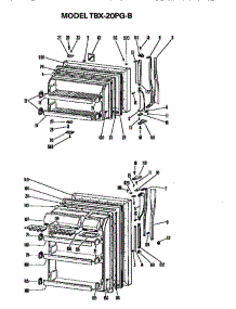 Doors parts for Ge Refrigerator TBX20PGB from AppliancePartsPros.com