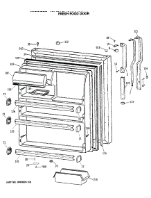 02 - Fresh Food Door parts for Ge Refrigerator TBX21SASRRWH from AppliancePartsPros.com