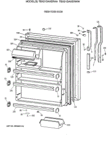 02 - Fresh Food Door parts for Ge Refrigerator TBX21DAXERWW from AppliancePartsPros.com