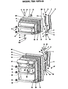 Doors parts for Ge Refrigerator TBX19THB from AppliancePartsPros.com