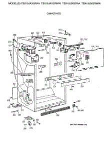 03 - Cabinet Parts parts for Ge Refrigerator TBX19JAXGRAA from AppliancePartsPros.com