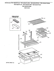 04 - Shelf Parts parts for Ge Refrigerator TBX18SIXFLAA from AppliancePartsPros.com
