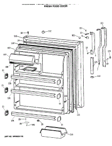 02 - Fresh Food Door parts for Ge Refrigerator TBX21GATMRAD from AppliancePartsPros.com