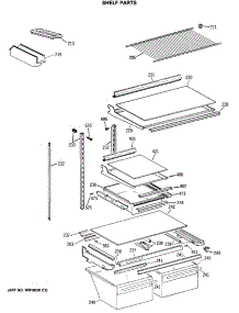 04 - Shelf Parts parts for Ge Refrigerator TBX21GATMRAD from AppliancePartsPros.com