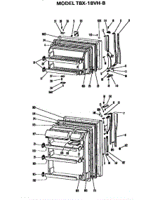Doors parts for Ge Refrigerator TBX18VHB from AppliancePartsPros.com