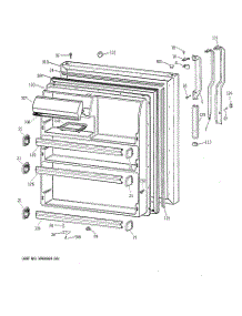 02 - Fresh Food Door parts for Ge Refrigerator TBX21IAZKRWW from AppliancePartsPros.com