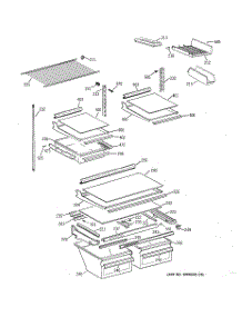 04 - Shelf Parts parts for Ge Refrigerator TBX21IAZKRWW from AppliancePartsPros.com