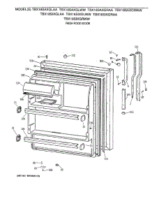 02 - Fresh Food Door parts for Ge Refrigerator TBX18SIXGLAA from AppliancePartsPros.com