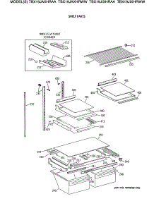 04 - Shelf Parts parts for Ge Refrigerator TBX19JIXHRAA from AppliancePartsPros.com