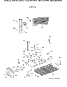 06 - Unit Parts parts for Ge Refrigerator TBX19JIXHRAA from AppliancePartsPros.com