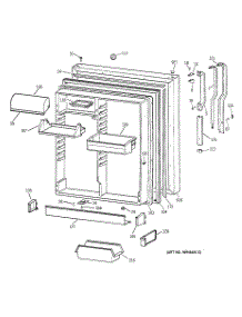 02 - Fresh Food Door parts for Ge Refrigerator TBX19ZAZBRWW from AppliancePartsPros.com
