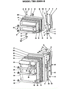 Doors parts for Ge Refrigerator TBX20KHB from AppliancePartsPros.com
